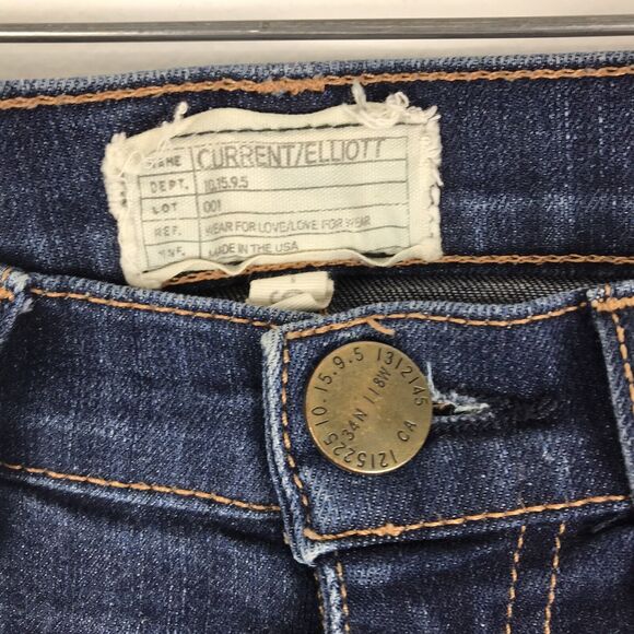 Current Elliott Jeans The High Waist Skinny Size 26 Dark Wash Womens Stretch - Picture 5 of 9